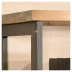 Libreria a scaletta industriale a 5 ripiani, struttura in metallo e ripiani in legno, altezza 174 cm, capacità 113 kg