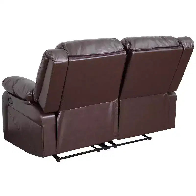 Divanetto con Schienale a Cuscini con Due Recliner Incorporati – Imbottito, 2 Posti