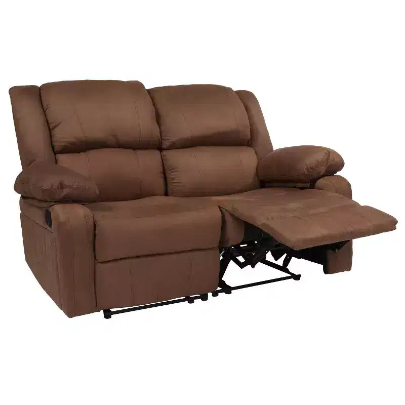 Divanetto con Schienale a Cuscini con Due Recliner Incorporati – Imbottito, 2 Posti