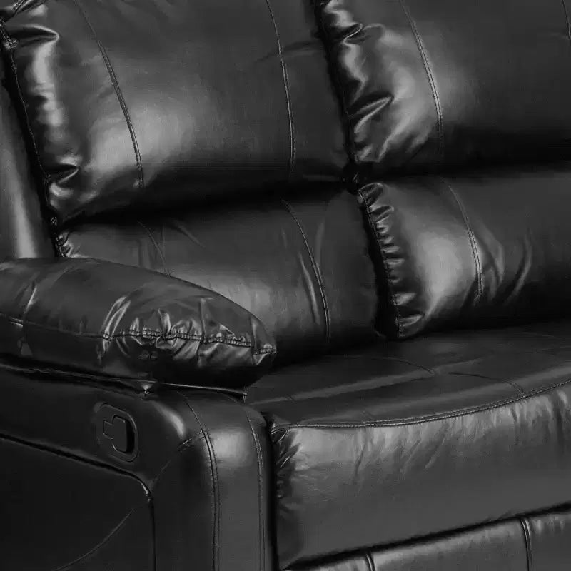 Divanetto con Schienale a Cuscini con Due Recliner Incorporati – Imbottito, 2 Posti