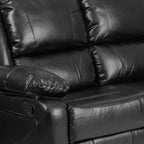 Divanetto con Schienale a Cuscini con Due Recliner Incorporati – Imbottito, 2 Posti
