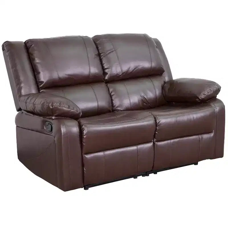 Divanetto con Schienale a Cuscini con Due Recliner Incorporati – Imbottito, 2 Posti