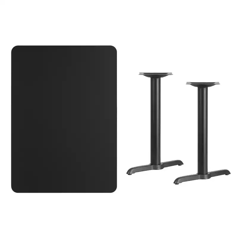 Tavolo rettangolare laminato 30x42 con gambe a T-Base
