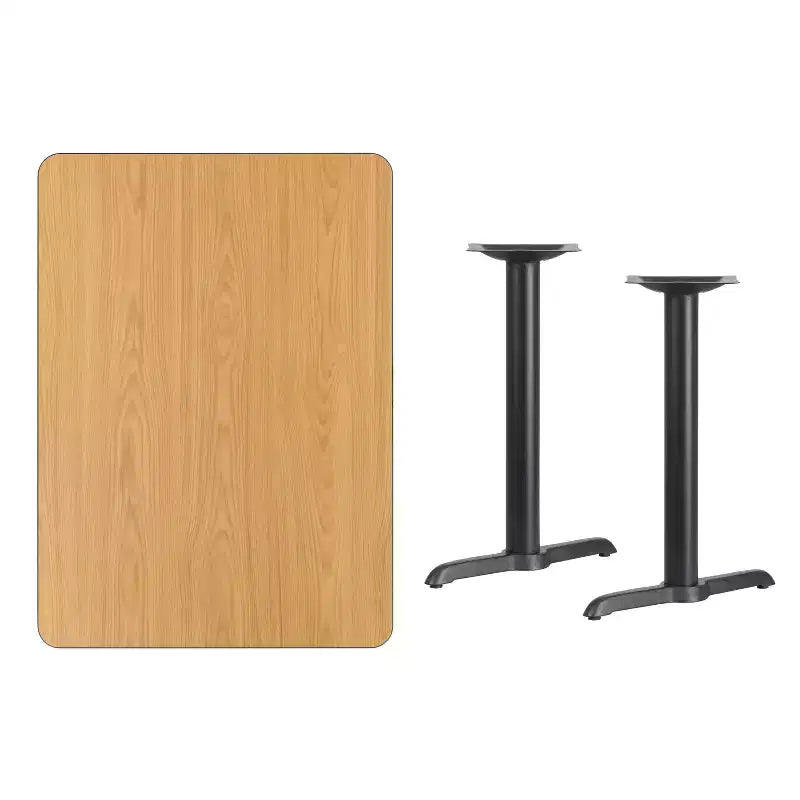 Tavolo rettangolare laminato 30x42 con gambe a T-Base