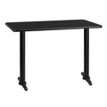 Tavolo rettangolare laminato 30x42 con gambe a T-Base