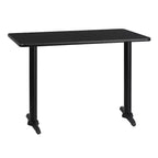 Tavolo rettangolare laminato 30x42 con gambe a T-Base
