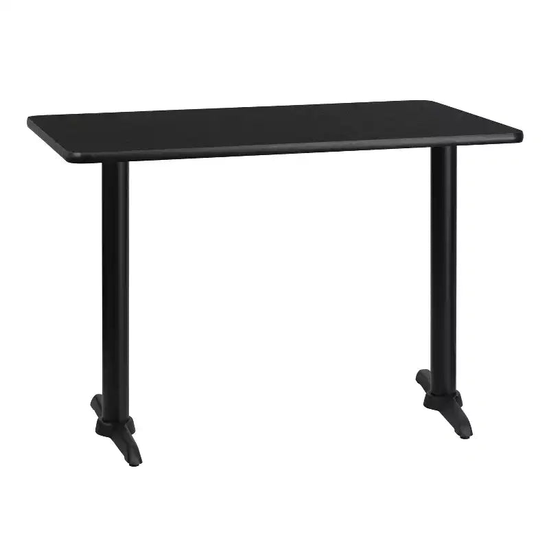 Tavolo rettangolare laminato 30x42 con gambe a T-Base