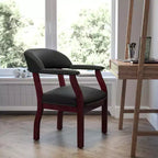 Sedia da conferenza con finitura decorativa sui braccioli