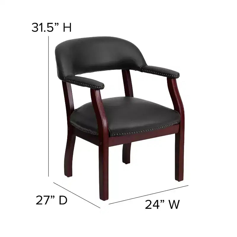 Sedia da conferenza con finitura decorativa sui braccioli