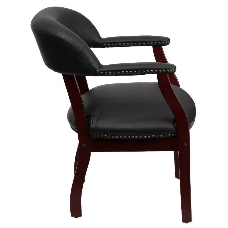 Sedia da conferenza con finitura decorativa sui braccioli