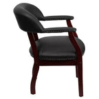 Sedia da conferenza con finitura decorativa sui braccioli
