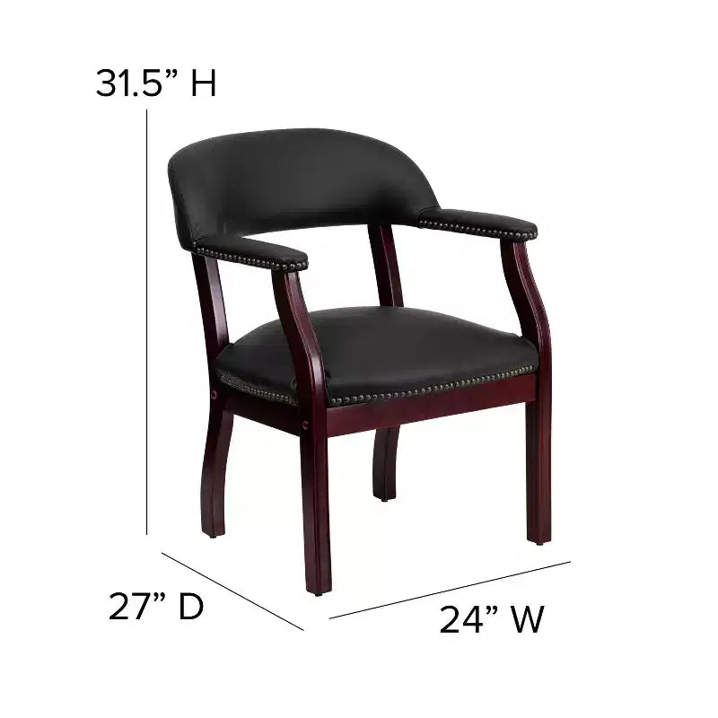 Sedia da conferenza con finitura decorativa sui braccioli