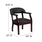 Sedia da conferenza con finitura decorativa sui braccioli