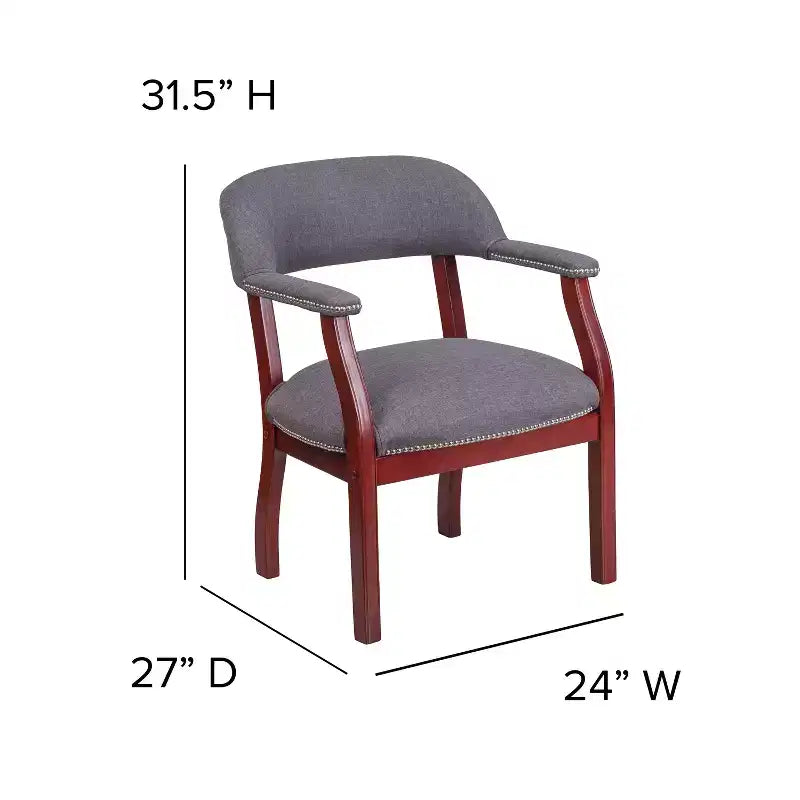 Sedia da conferenza con finitura decorativa sui braccioli