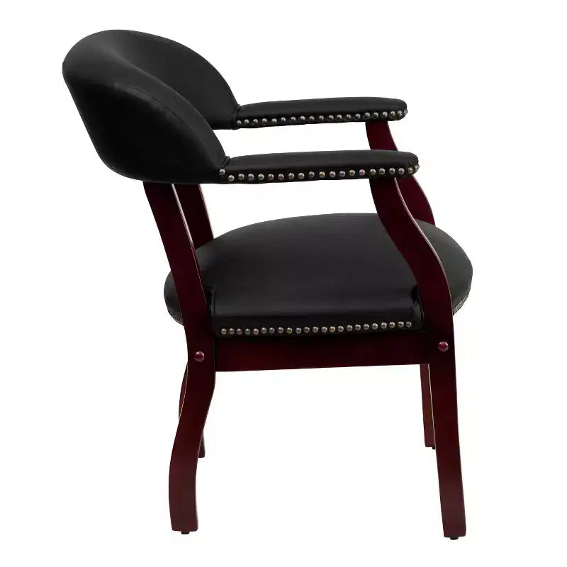 Sedia da conferenza con finitura decorativa sui braccioli