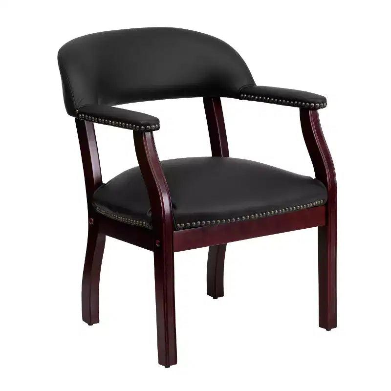 Sedia da conferenza con finitura decorativa sui braccioli