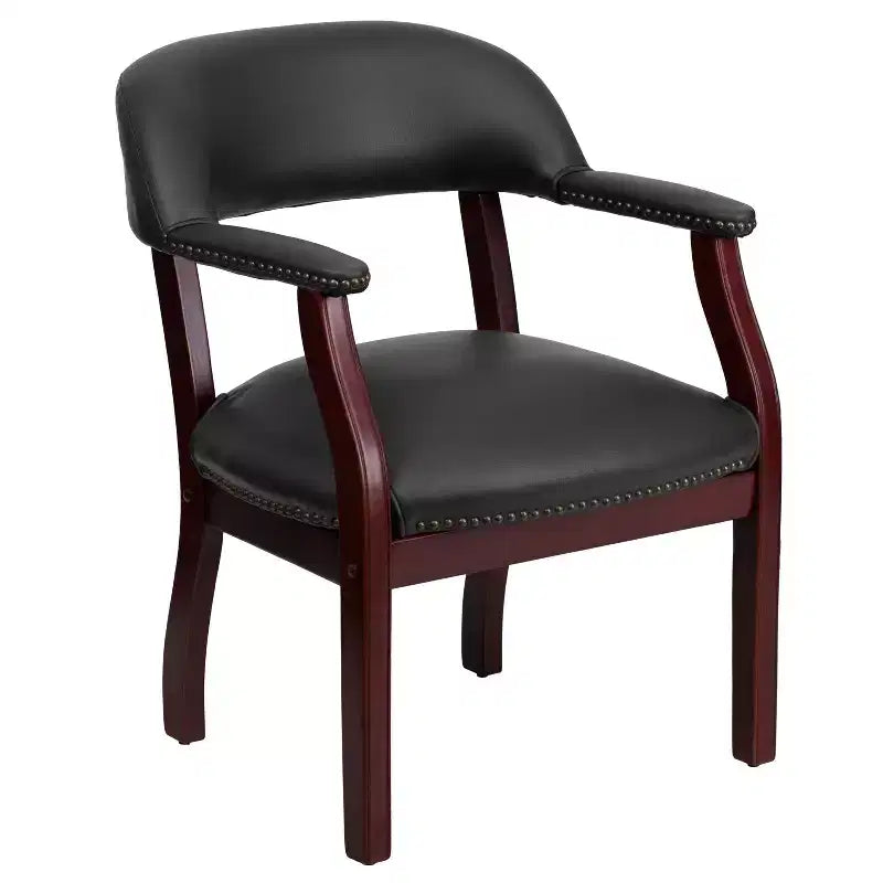 Sedia da conferenza con finitura decorativa sui braccioli
