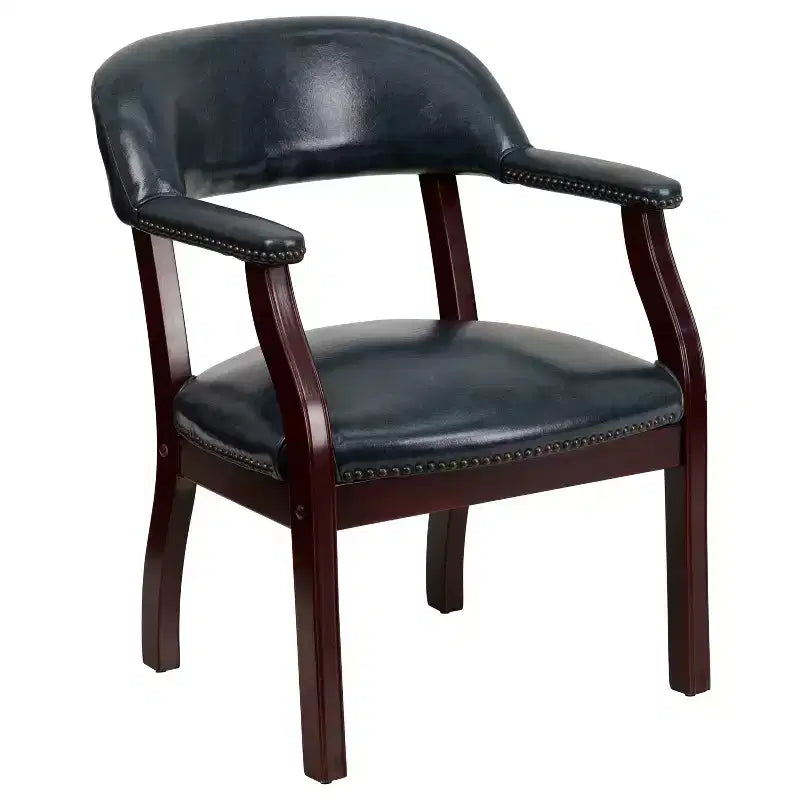 Sedia da conferenza con finitura decorativa sui braccioli
