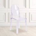 Sedia Ghost in Cristallo Trasparente con Schienale Ovale