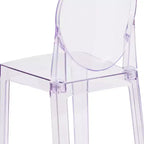 Sedia Ghost in Cristallo Trasparente con Schienale Ovale