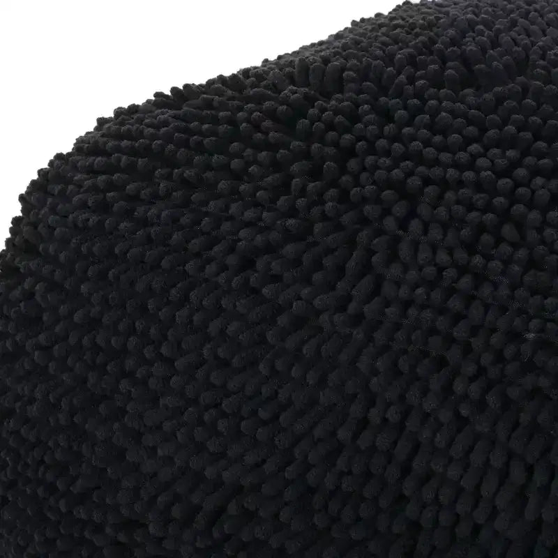 Pouf Ottomano Rotondo Moderno in ciniglia a microfibra