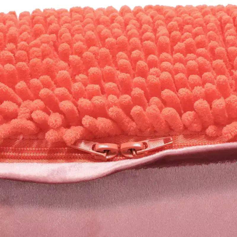 Pouf Ottomano Rotondo Moderno in ciniglia a microfibra