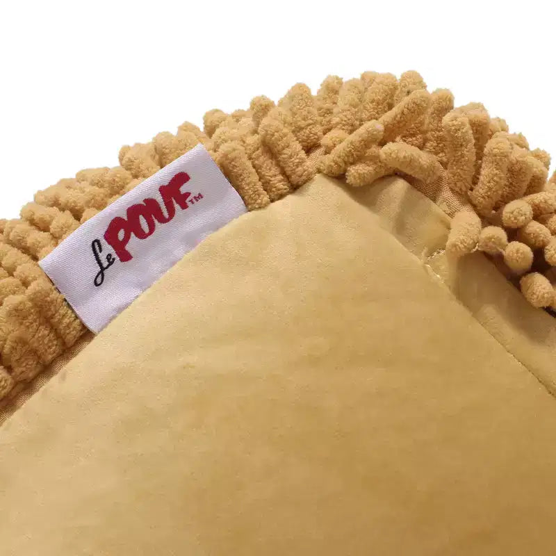 Pouf Ottomano Rotondo Moderno in ciniglia a microfibra