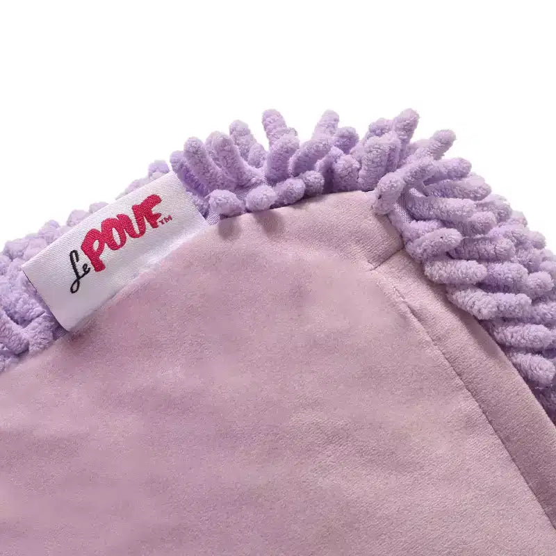 Pouf Ottomano Rotondo Moderno in ciniglia a microfibra