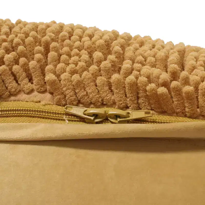 Pouf Ottomano Rotondo Moderno in ciniglia a microfibra