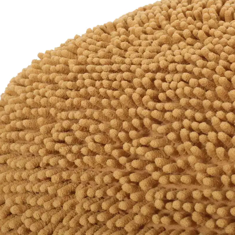 Pouf Ottomano Rotondo Moderno in ciniglia a microfibra