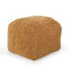 Pouf Ottomano Rotondo Moderno in ciniglia a microfibra