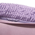 Pouf Ottomano Rotondo Moderno in ciniglia a microfibra