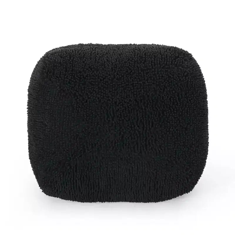 Pouf Ottomano Rotondo Moderno in ciniglia a microfibra