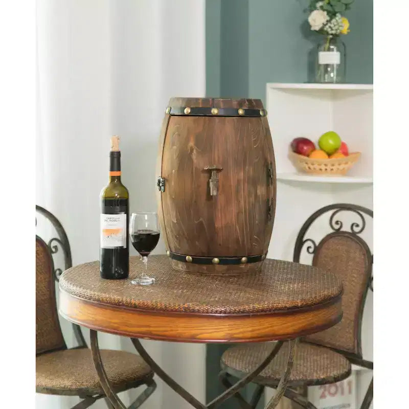 Portabottiglie da vino in legno a forma di botte