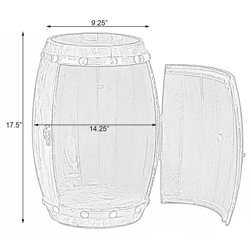 Portabottiglie da vino in legno a forma di botte