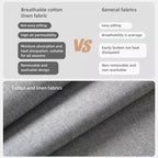 Divano letto convertibile da 50,3" con contenitore – Lino e finta pelle, struttura in metallo